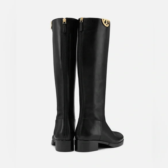 NWT RARE luxury classic minimalist equestrian authentic Tory Burch Sidney Boots - Picture 5 of 17